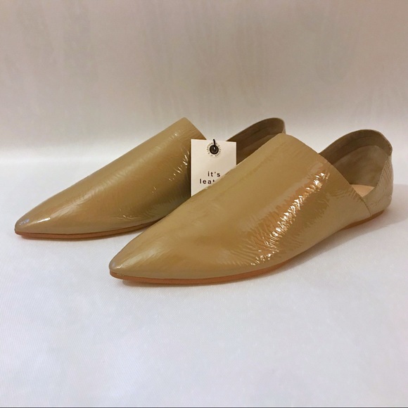COPY - Zara creased patent leather babouches flat… - Picture 1 of 8